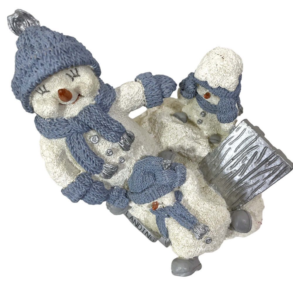 Vintage Snow Buddies Crash Landing Figurine Snowmen Sledding Encore Group 1999 - Picture 8 of 9